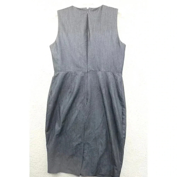 Calvin Klein Women's Blue Sleeveless Sheath Dress-Zip-Size 8 - Picture 5 of 7